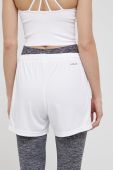 Шорти для тренувань adidas Performance GN5782 жіночі колір білий однотонні середня посадка