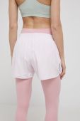 Шорти adidas Performance HD2809 жіночі колір рожевий однотонні середня посадка