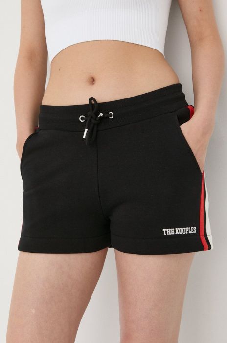 Шорти The Kooples жіночі колір чорний однотонні висока посадка (2305592)