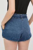 Джинсові шорти Liu Jo жіночі однотонні висока посадка колір блакитний (2305605)