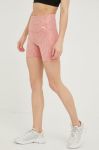 Шорти для тренувань Puma Studio жіночі колір рожевий візерунок середня посадка