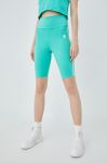 Шорти adidas Originals Adicolor HE9503 жіночі колір зелений з аплікацією висока посадка HE9503-HIREGR