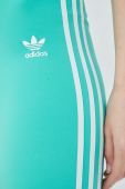 Шорти adidas Originals Adicolor HE9503 жіночі колір зелений з аплікацією висока посадка HE9503-HIREGR