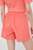 Шорти adidas Originals Adicolor HF7454 жіночі колір рожевий з аплікацією висока посадка