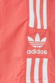 Шорти adidas Originals Adicolor HF7454 жіночі колір рожевий з аплікацією висока посадка