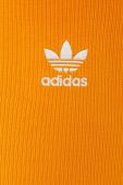 Шорти adidas Originals Adicolor HF7483 жіночі колір помаранчевий з аплікацією висока посадка HF7483-BORANG