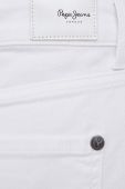 Джинсові шорти Pepe Jeans Mary Short жіночі колір білий однотонні висока посадка