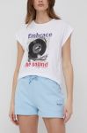 Шорти Pepe Jeans Calista Short жіночі однотонні середня посадка колір блакитний