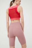 Шорти для тренувань 4F жіночі колір рожевий однотонні висока посадка