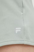 Шорти Fila жіночі колір зелений однотонні висока посадка