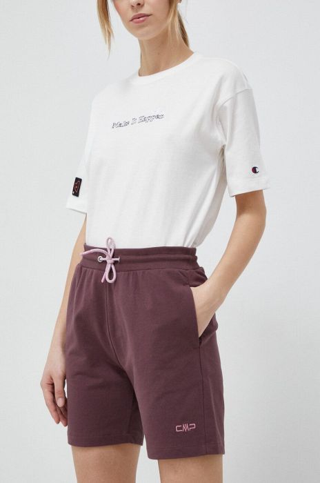 Шорти CMP жіночі колір фіолетовий однотонні висока посадка