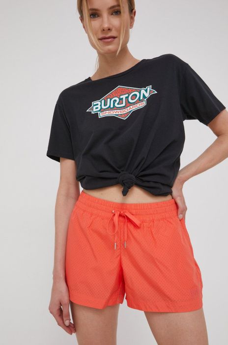 Шорти Helly Hansen жіночі колір помаранчевий однотонні середня посадка 53077-001