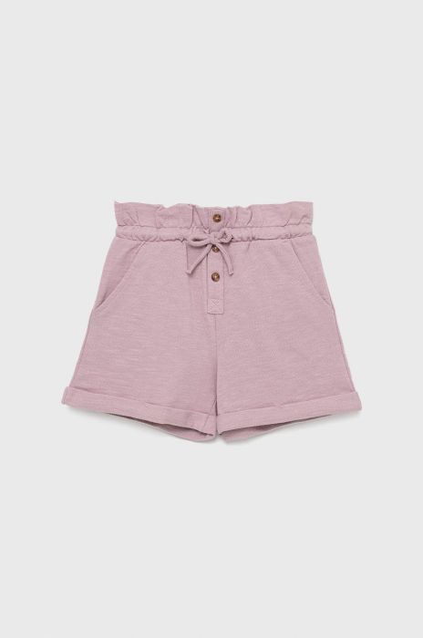 Дитячі бавовняні шорти United Colors of Benetton колір рожевий однотонні регульована талія (2333439)