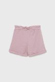 Дитячі бавовняні шорти United Colors of Benetton колір рожевий однотонні регульована талія (2333439)