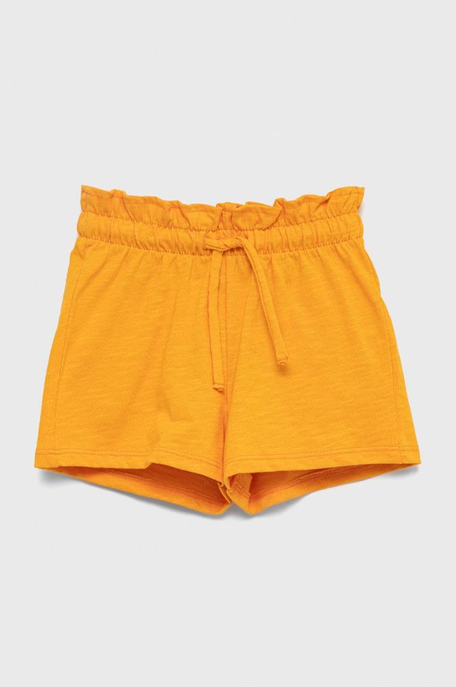 Дитячі бавовняні шорти United Colors of Benetton колір помаранчевий однотонні (2408867)