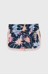 Дитячі шорти Roxy колір синій візерунок регульована талія