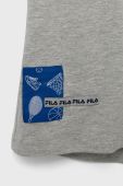 Дитячі шорти Fila колір сірий з аплікацією регульована талія