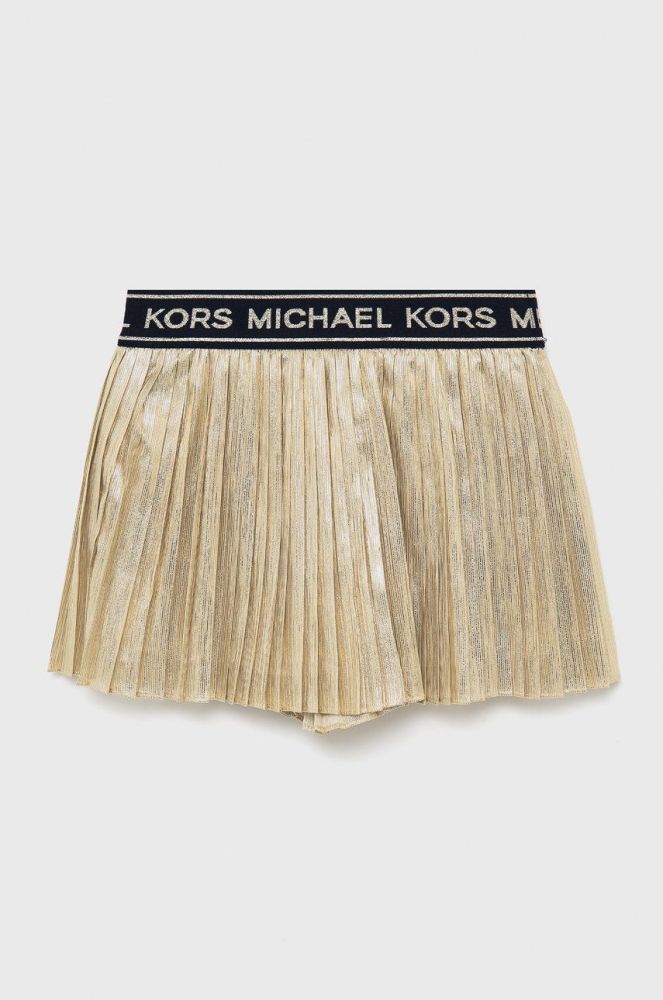 Дитячі шорти Michael Kors колір золотий однотонні