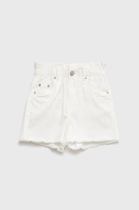 Дитячі шорти Tom Tailor колір білий однотонні регульована талія
