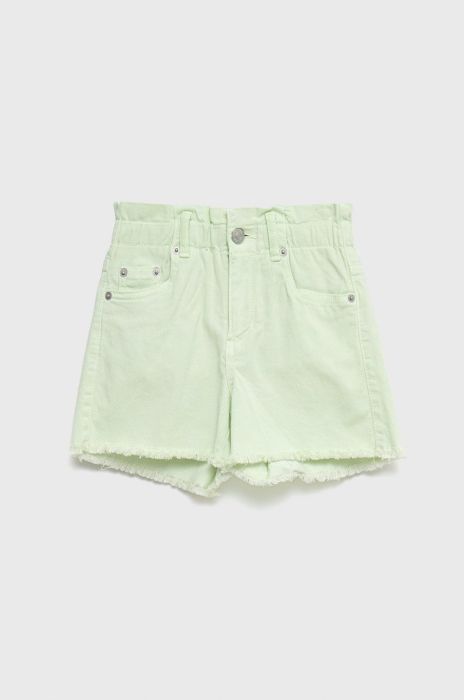 Дитячі шорти Tom Tailor колір зелений однотонні регульована талія