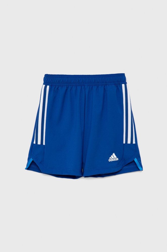 Дитячі шорти adidas Performance GS0179 однотонні регульована талія колір блакитний