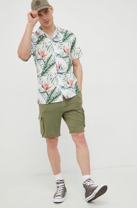 Бавовняні шорти Only & Sons чоловічі колір зелений (2454286)