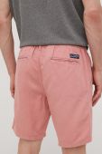 Шорти з домішкою льону Superdry чоловічі колір рожевий