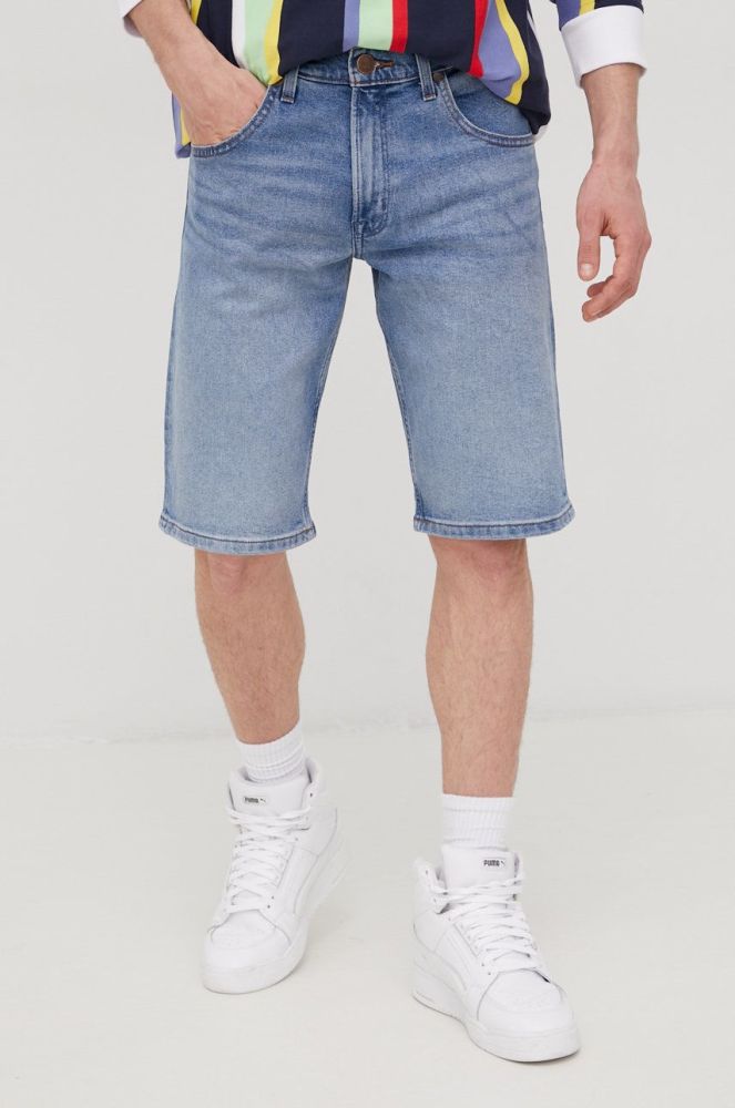 Джинсові шорти Wrangler чоловічі колір блакитний (2312761)