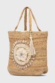 Пляжна сумка Desigual колір бежевий