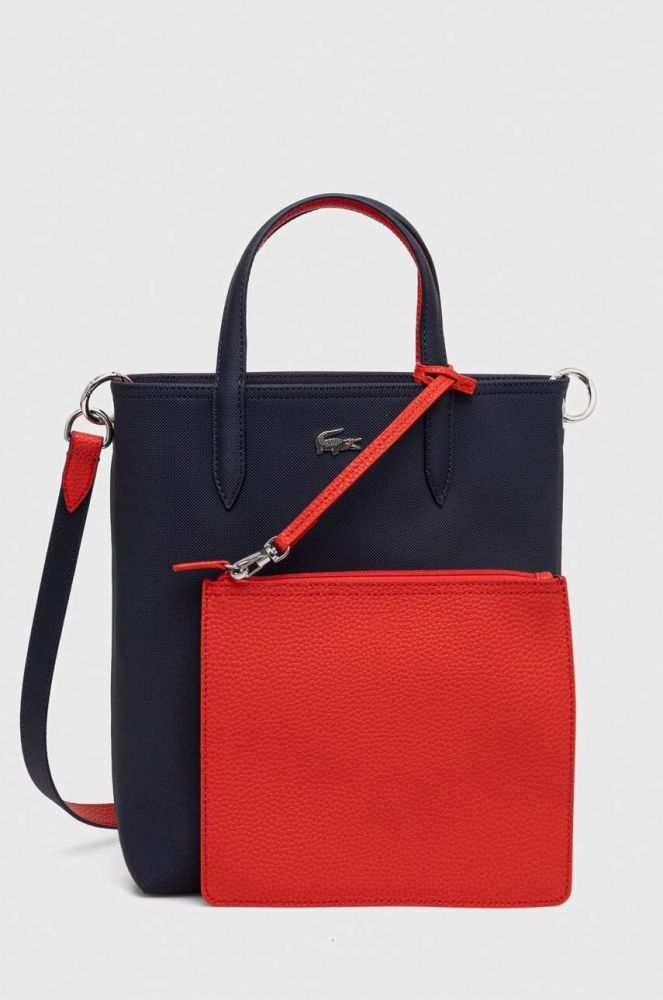 Двостороння сумочка Lacoste колір бежевий (3516474)