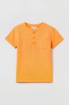 Дитяча бавовняна футболка OVS колір помаранчевий однотонний