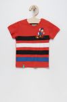 Дитяча бавовняна футболка United Colors of Benetton колір червоний з принтом (2314950)