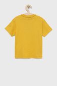 Дитяча бавовняна футболка United Colors of Benetton колір жовтий з принтом (2305291)