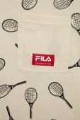 Дитяча бавовняна футболка Fila колір бежевий візерунок