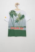 Дитяча бавовняна футболка Birba&Trybeyond колір зелений візерунок