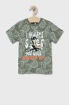 Дитяча бавовняна футболка Birba&Trybeyond колір зелений з принтом (2130185)