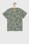 Дитяча бавовняна футболка Birba&Trybeyond колір зелений з принтом (2130185)