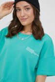 Бавовняна футболка Only колір бірюзовий