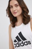 Бавовняний топ adidas H10199 колір білий
