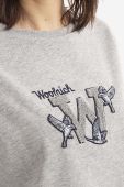 Бавовняна футболка Woolrich GRAPHIC колір сірий CFWWTE0053FRUT2947-8041