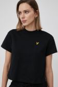 Бавовняна футболка Lyle & Scott колір чорний