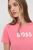 Бавовняна футболка BOSS колір рожевий (2217776)