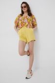 Блузка Billabong жіноча колір жовтий принт квіти