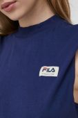 Бавовняний топ Fila колір синій