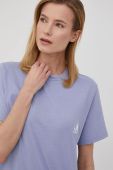 Бавовняна футболка Kangol колір фіолетовий KLEU006.D-115