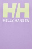 Бавовняний топ Helly Hansen колір фіолетовий 33838-002