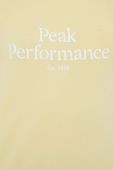 Бавовняна футболка Peak Performance колір жовтий (2296336)