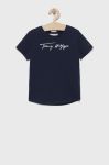 Дитяча бавовняна футболка Tommy Hilfiger колір темно-синій (1971520)