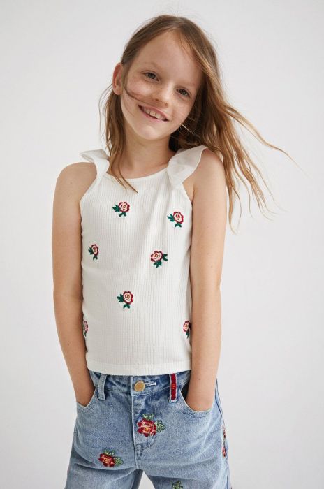 Дитячий топ Desigual колір білий