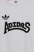 Дитяча бавовняна футболка adidas Originals HF4933 колір білий